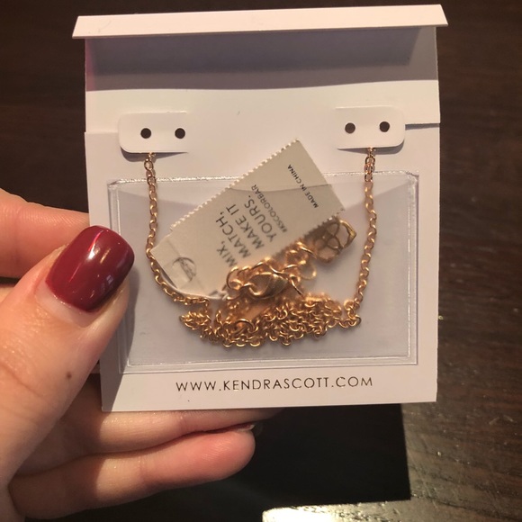 SOLD Elise Rose Gold Pendant Necklace Ivory Pearl - Picture 2 of 5